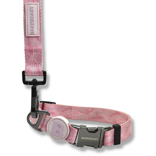 Collar & Leash Set in Blush Camo